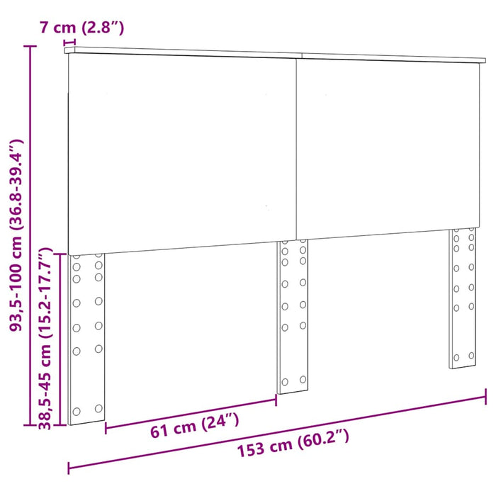 Tăblie cap cu headboard Alb 150 cm Lemn compozit - WALTI WALTI