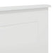 Tăblie cap cu headboard Alb lucios 140 cm Lemn compozit - WALTI WALTI