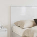 Tăblie cap cu headboard Alb lucios 140 cm Lemn compozit - WALTI WALTI