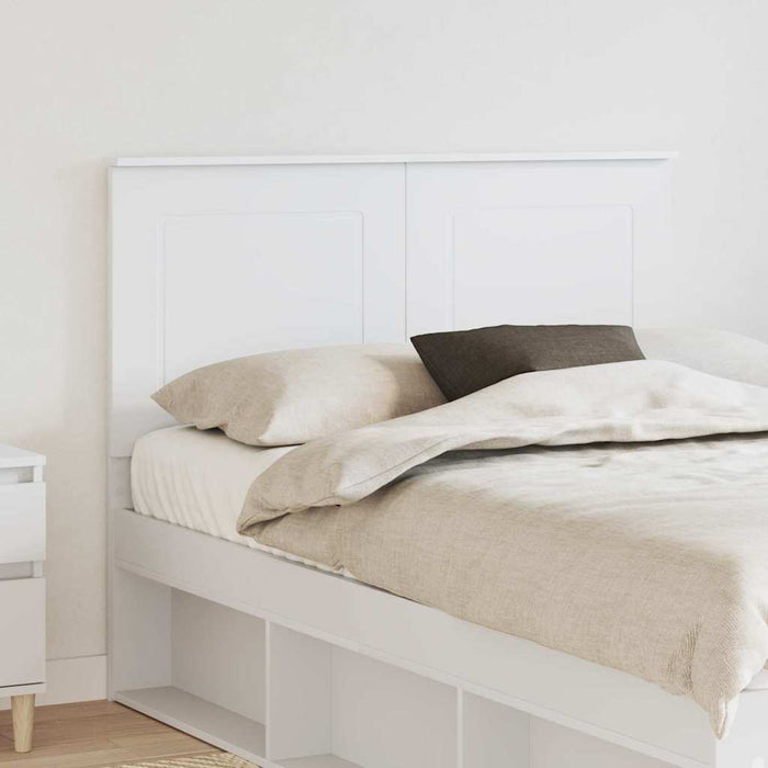 Tăblie cap cu headboard Alb 135 cm Lemn compozit - WALTI WALTI