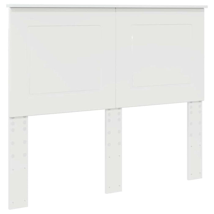 Tăblie cap cu headboard Alb lucios 135 cm Lemn compozit - WALTI WALTI