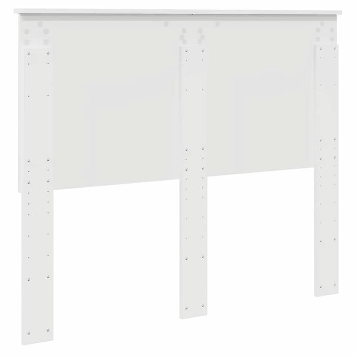 Tăblie cap cu headboard Alb lucios 135 cm Lemn compozit - WALTI WALTI