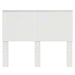 Tăblie cap cu headboard Alb lucios 135 cm Lemn compozit - WALTI WALTI