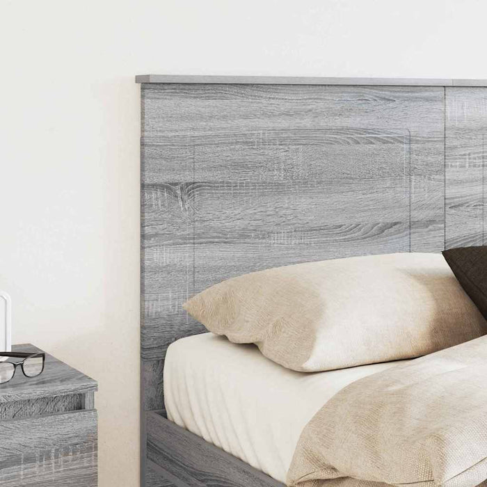 Tăblie cap cu headboard Gri Sonoma 135 cm Lemn compozit - WALTI WALTI
