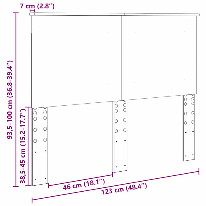 Tăblie cap cu headboard Alb 120 cm Lemn compozit - WALTI WALTI