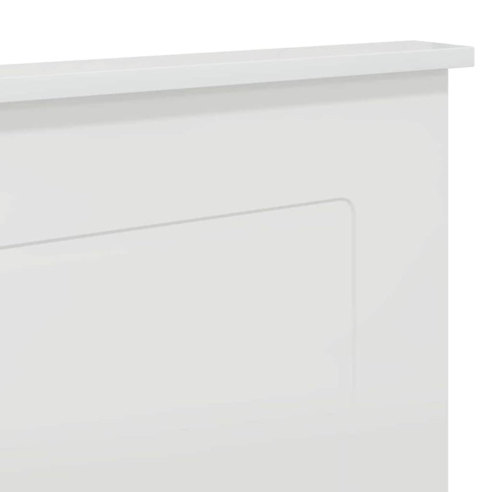 Tăblie cap cu headboard Alb lucios 120 cm Lemn compozit - WALTI WALTI