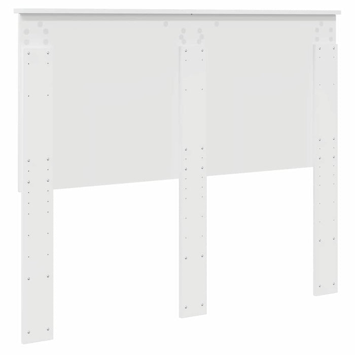 Tăblie cap cu headboard Alb lucios 120 cm Lemn compozit - WALTI WALTI