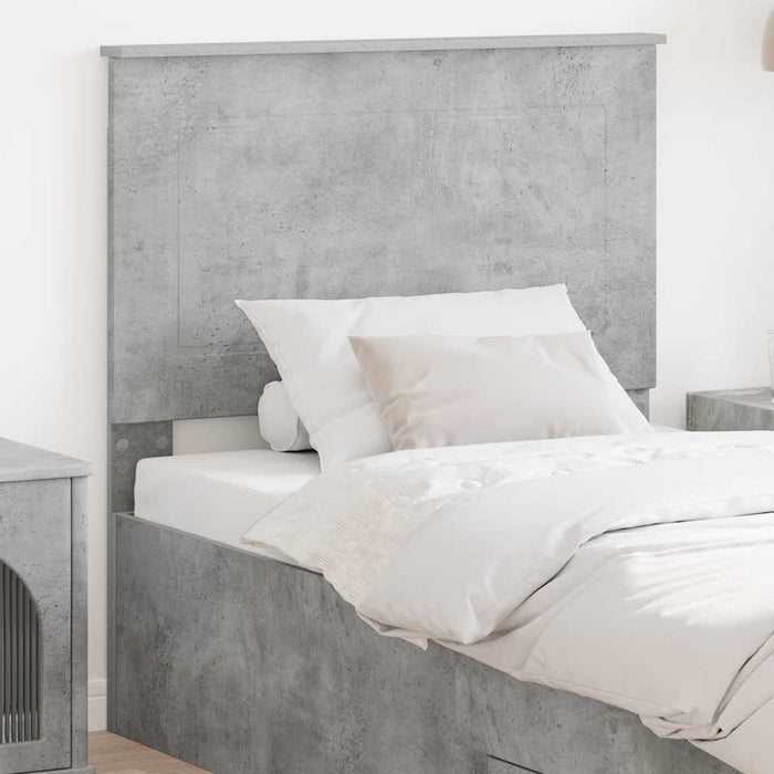 Tăblie cap cu headboard Gri din beton 100 cm Lemn compozit - WALTI WALTI