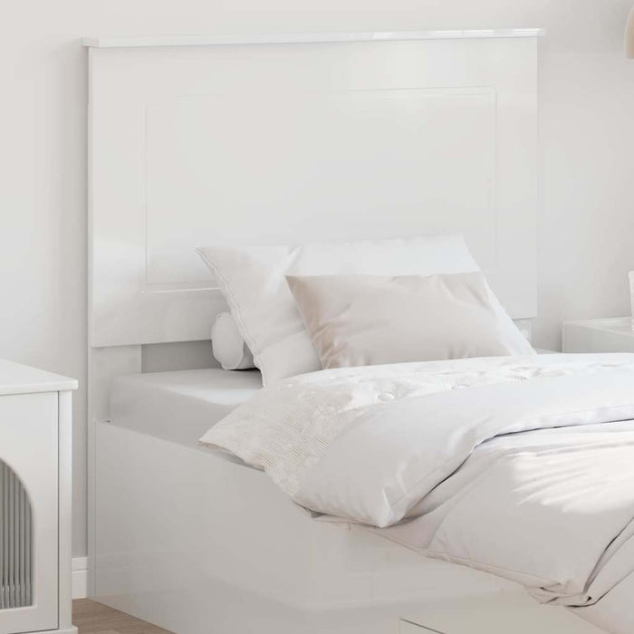 Tăblie cap cu headboard Alb lucios 100 cm Lemn compozit - WALTI WALTI