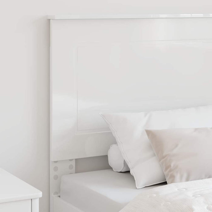 Tăblie cap cu headboard Alb lucios 90 cm Lemn compozit - WALTI WALTI