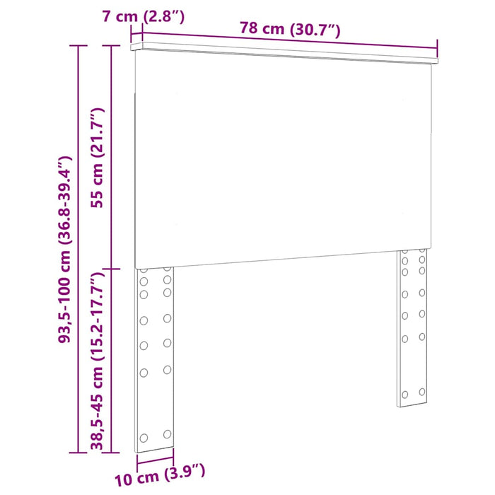 Tăblie cap cu headboard Alb 75 cm Lemn compozit - WALTI WALTI