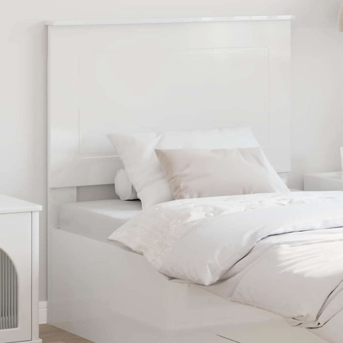 Tăblie cap cu headboard Alb lucios 75 cm Lemn compozit - WALTI WALTI