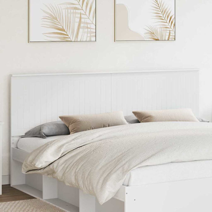 Tăblie cap cu headboard Alb 200 cm Lemn compozit - WALTI WALTI