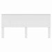 Tăblie cap cu headboard Alb 200 cm Lemn compozit - WALTI WALTI
