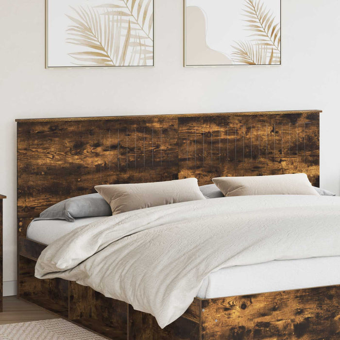 Tăblie cap cu headboard Stejar fumuriu 200 cm Lemn compozit - WALTI WALTI
