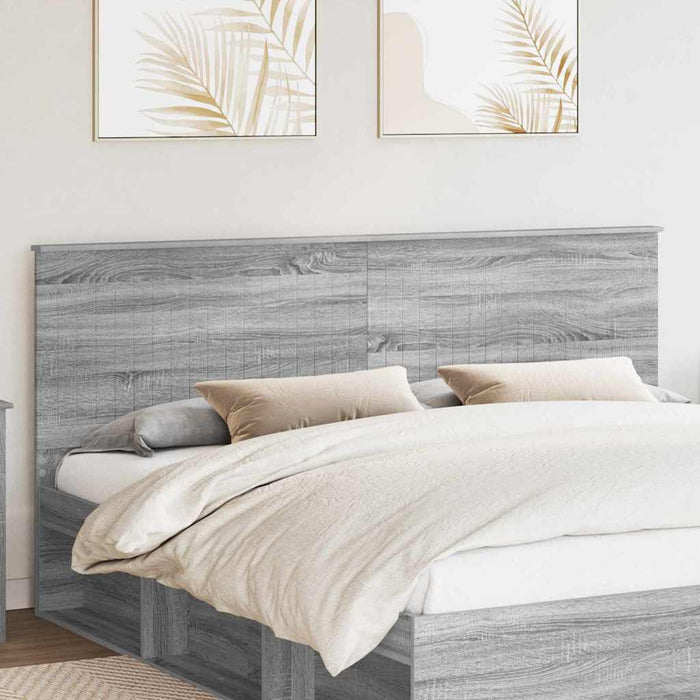 Tăblie cap cu headboard Gri Sonoma 200 cm Lemn compozit - WALTI WALTI