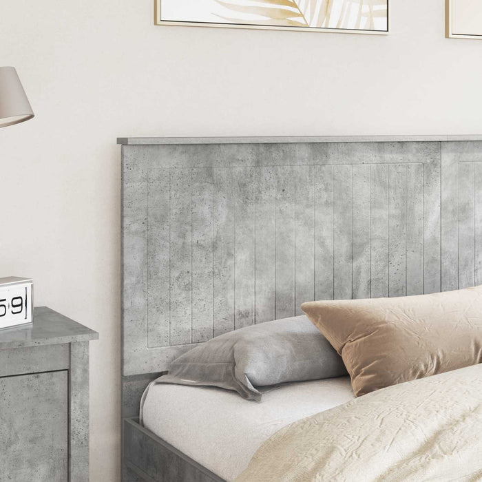 Tăblie cap cu headboard Gri din beton 180 cm Lemn compozit - WALTI WALTI
