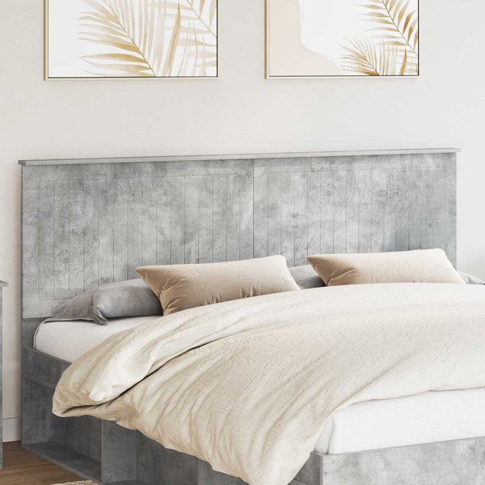 Tăblie cap cu headboard Gri din beton 180 cm Lemn compozit - WALTI WALTI