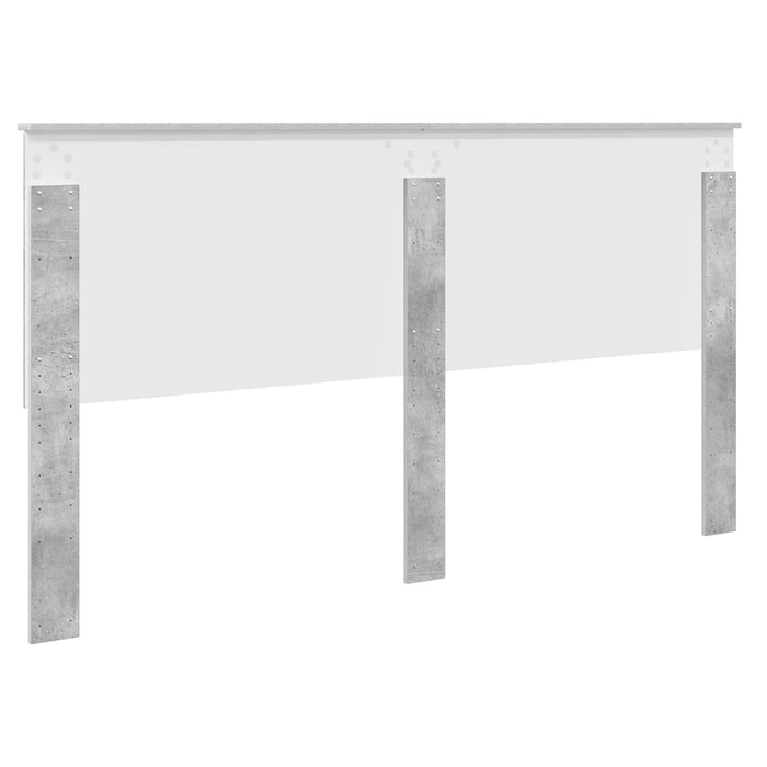 Tăblie cap cu headboard Gri din beton 180 cm Lemn compozit - WALTI WALTI