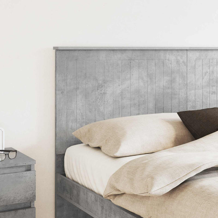 Tăblie cap cu headboard Gri din beton 160 cm Lemn compozit - WALTI WALTI