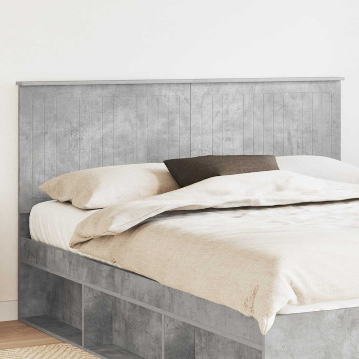 Tăblie cap cu headboard Gri din beton 160 cm Lemn compozit - WALTI WALTI