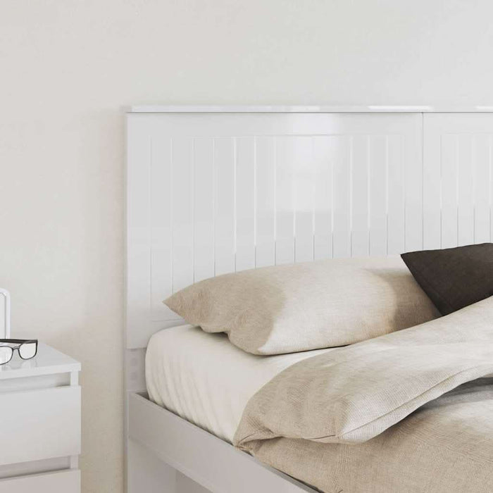 Tăblie cap cu headboard Alb Lucios 160 cm Lemn compozit - WALTI WALTI