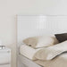 Tăblie cap cu headboard Alb Lucios 160 cm Lemn compozit - WALTI WALTI