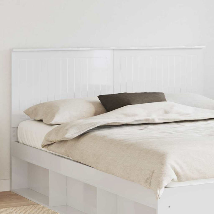 Tăblie cap cu headboard Alb Lucios 160 cm Lemn compozit - WALTI WALTI