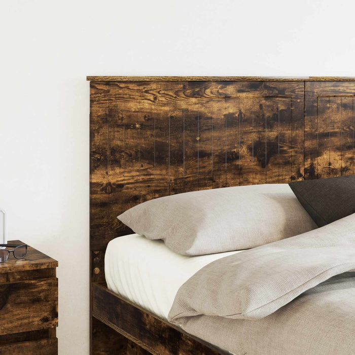 Tăblie cap cu headboard Stejar fumuriu 160 cm Lemn compozit - WALTI WALTI