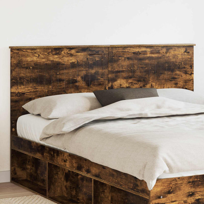 Tăblie cap cu headboard Stejar fumuriu 160 cm Lemn compozit - WALTI WALTI