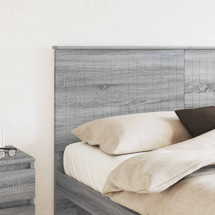 Tăblie cap cu headboard Gri Sonoma 160 cm Lemn compozit - WALTI WALTI