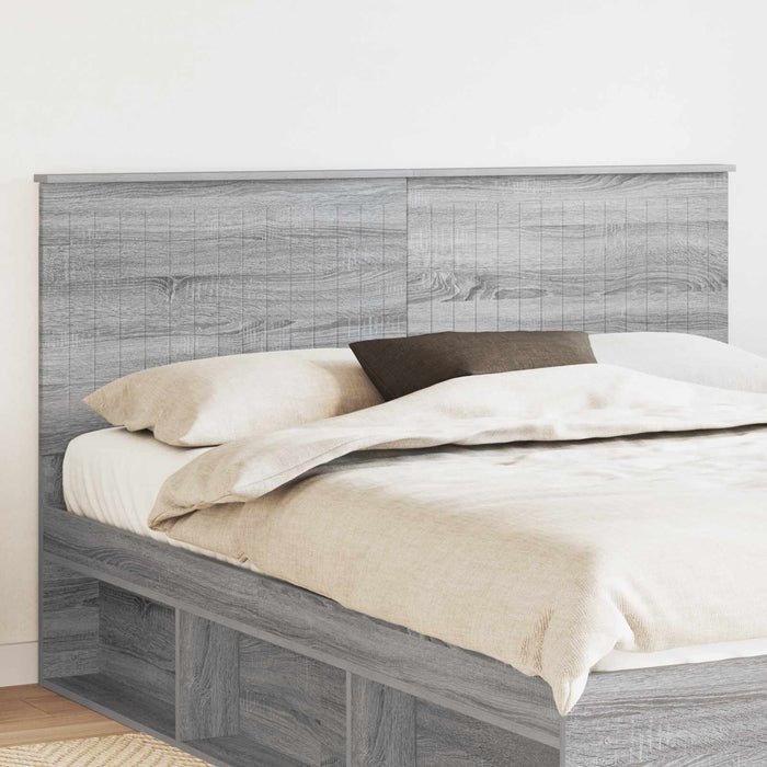 Tăblie cap cu headboard Gri Sonoma 160 cm Lemn compozit - WALTI WALTI