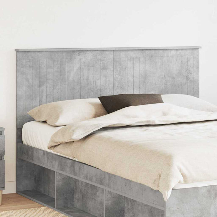 Tăblie cap cu headboard Gri din beton 150 cm Lemn compozit - WALTI WALTI