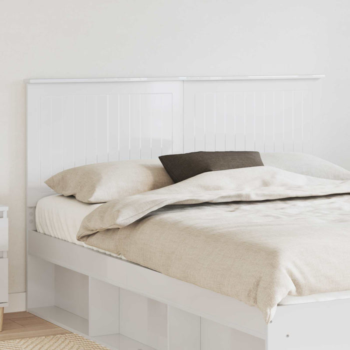 Tăblie cap cu headboard Alb Lucios 150 cm Lemn compozit - WALTI WALTI