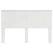 Tăblie cap cu headboard Alb Lucios 150 cm Lemn compozit - WALTI WALTI