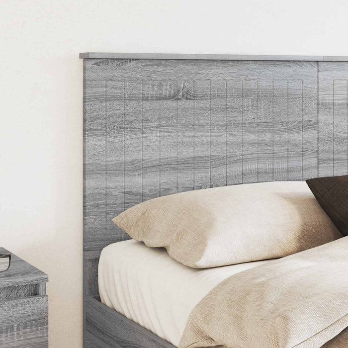 Tăblie cap cu headboard Gri Sonoma 150 cm Lemn compozit - WALTI WALTI