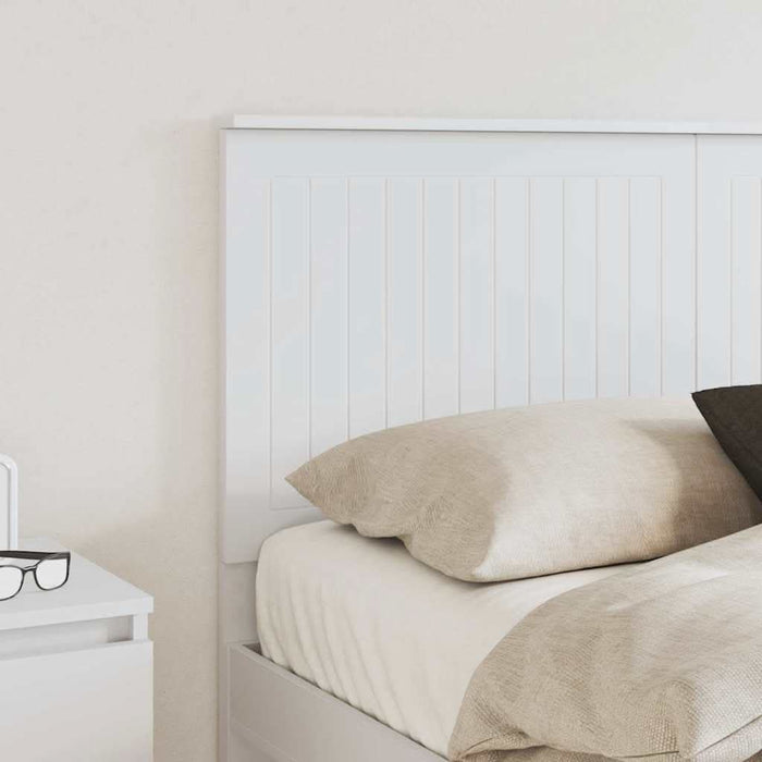 Tăblie cap cu headboard Alb 140 cm Lemn compozit - WALTI WALTI
