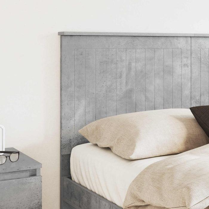 Tăblie cap cu headboard Gri din beton 140 cm Lemn compozit - WALTI WALTI