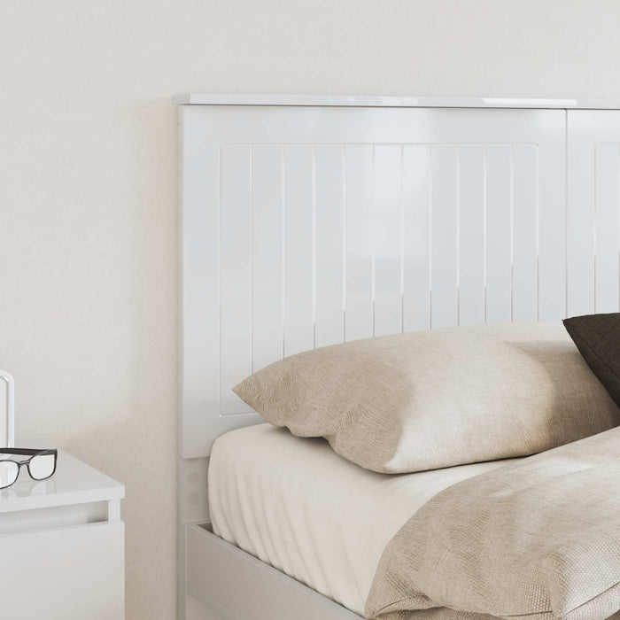 Tăblie cap cu headboard Alb Lucios 140 cm Lemn compozit - WALTI WALTI