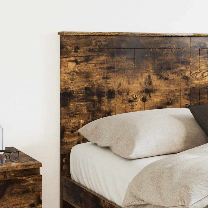Tăblie cap cu headboard Stejar fumuriu 140 cm Lemn compozit - WALTI WALTI