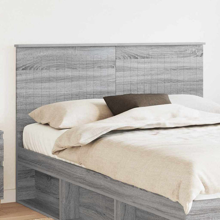 Tăblie cap cu headboard Gri Sonoma 140 cm Lemn compozit - WALTI WALTI