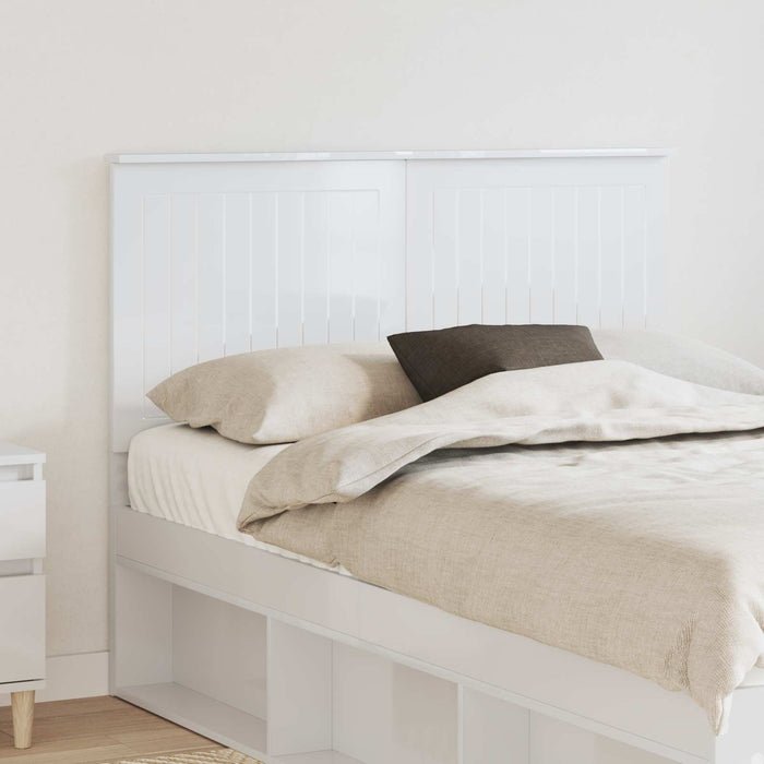 Tăblie cap cu headboard Alb Lucios 135 cm Lemn compozit - WALTI WALTI