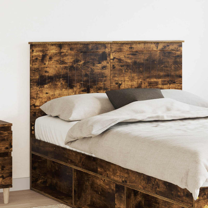Tăblie cap cu headboard Stejar fumuriu 135 cm Lemn compozit - WALTI WALTI