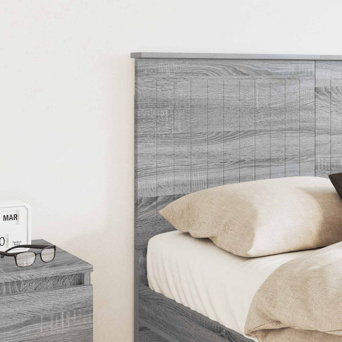 Tăblie cap cu headboard Gri Sonoma 135 cm Lemn compozit - WALTI WALTI