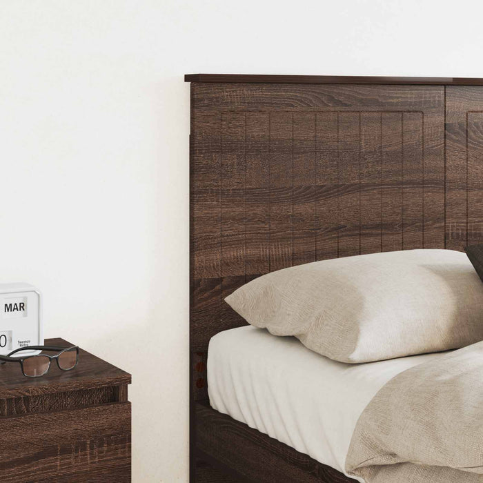 Tăblie cap cu headboard Stejar închis 135 cm Lemn compozit - WALTI WALTI