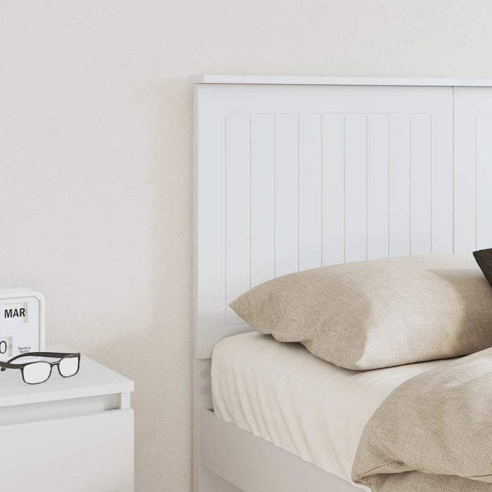 Tăblie cap cu headboard Alb 120 cm Lemn compozit - WALTI WALTI