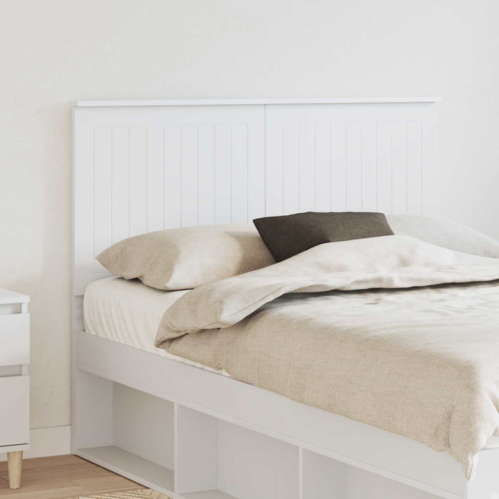 Tăblie cap cu headboard Alb 120 cm Lemn compozit - WALTI WALTI