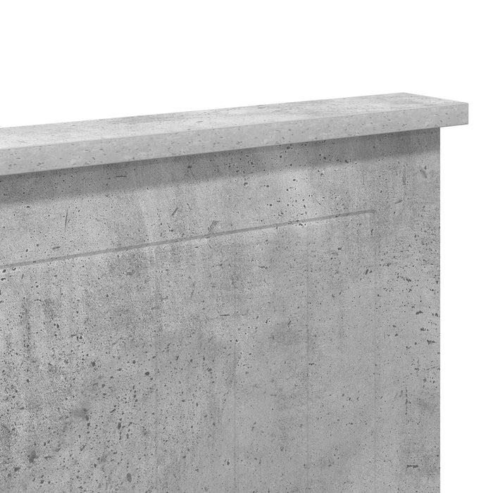 Tăblie cap cu headboard Gri din beton 120 cm Lemn compozit - WALTI WALTI