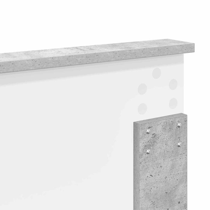 Tăblie cap cu headboard Gri din beton 120 cm Lemn compozit - WALTI WALTI