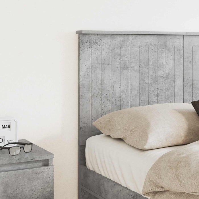 Tăblie cap cu headboard Gri din beton 120 cm Lemn compozit - WALTI WALTI